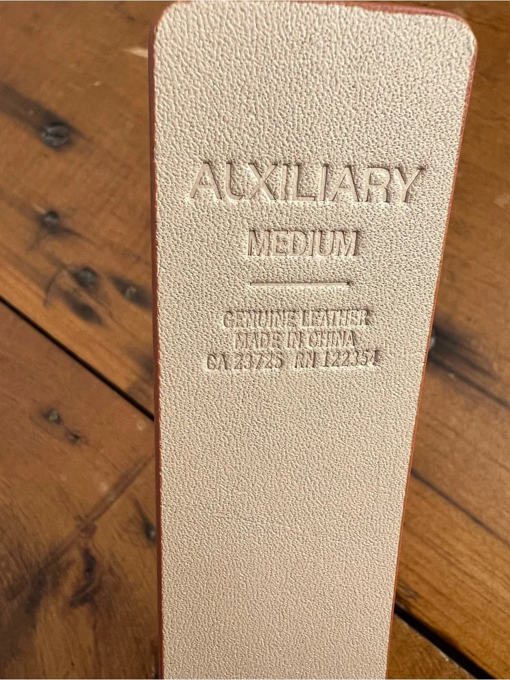 Auxiliary Terracotta Leather Waist Belt with Gold Horsebit -NWOT